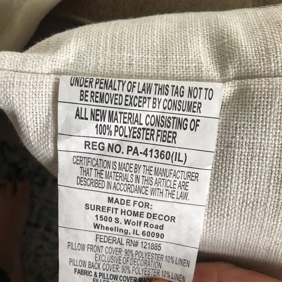 BLESSED Throw Accent Pillow-Off White/Gray Letter - Picture 5 of 5